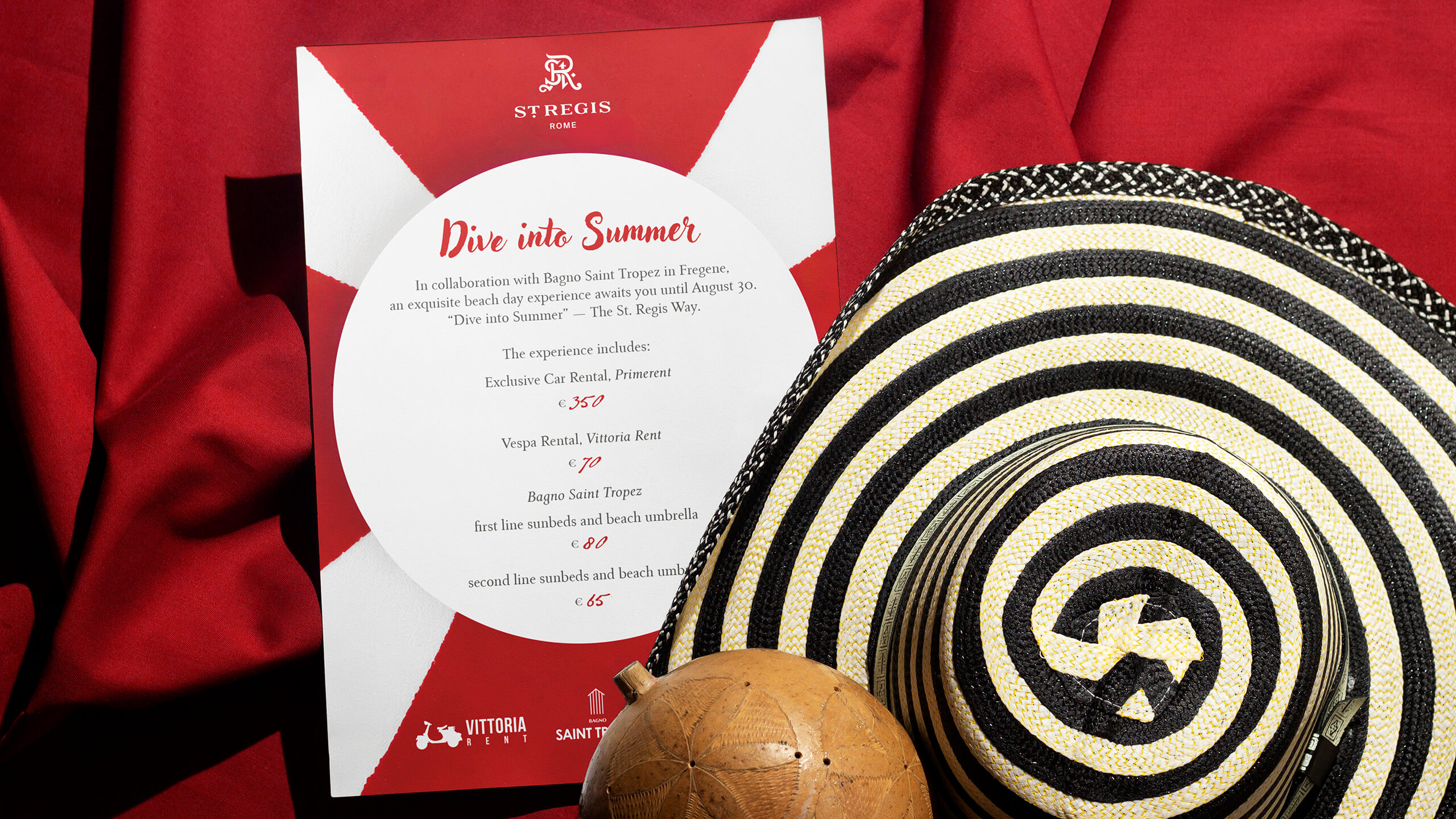 Card «Dive into Summer», cappello di paglia e noce di cocco, Lumen Garden, Lion Brand