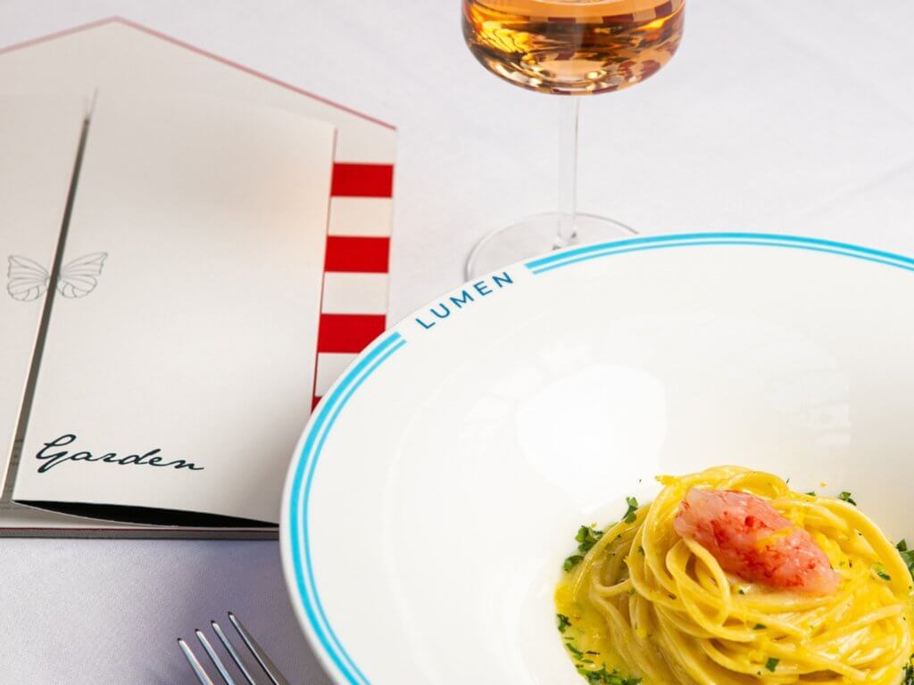 Menù e piatto, Lumen Garden, Lion Brand